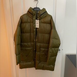 NWT Green Zara puffer size Large